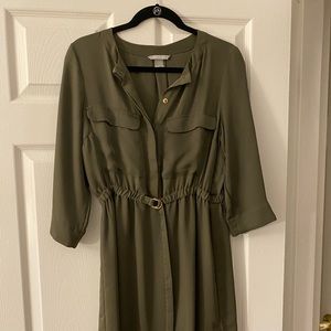 Black & Olive Green Dress